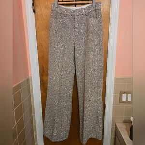 NWT Banana Republic Glittering Coleta Tinsel Tweed Wide Leg Pants